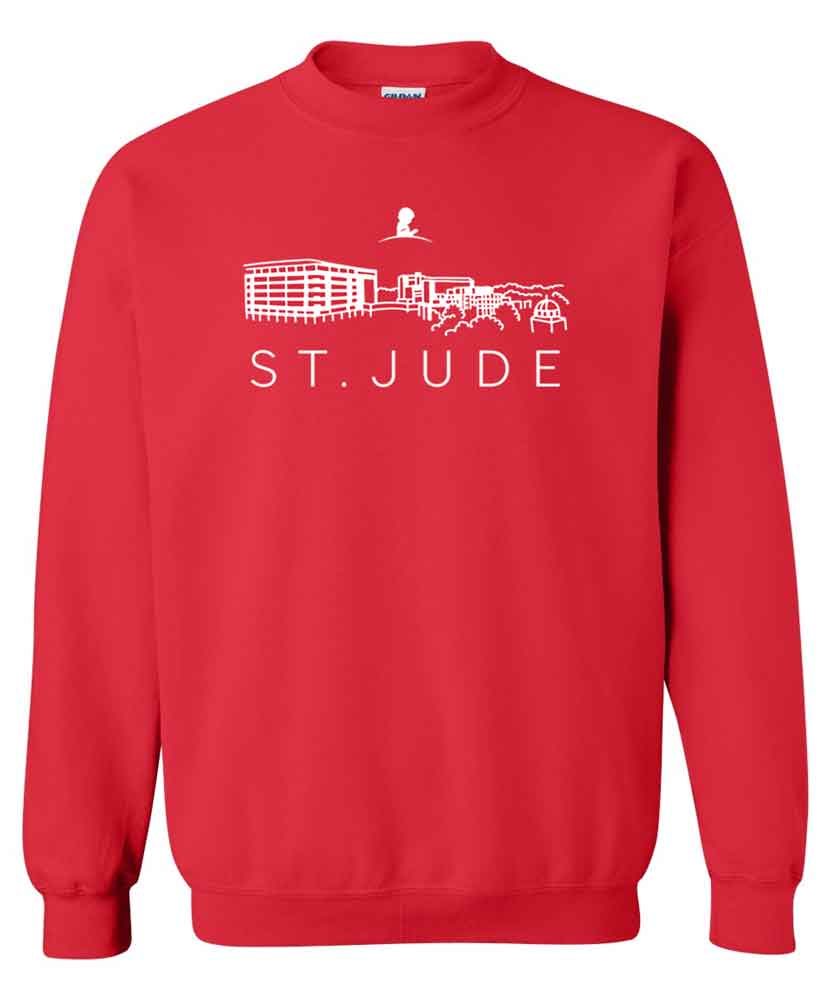 Primary image St. Jude Campus Embroidered Sweatshirt - Red